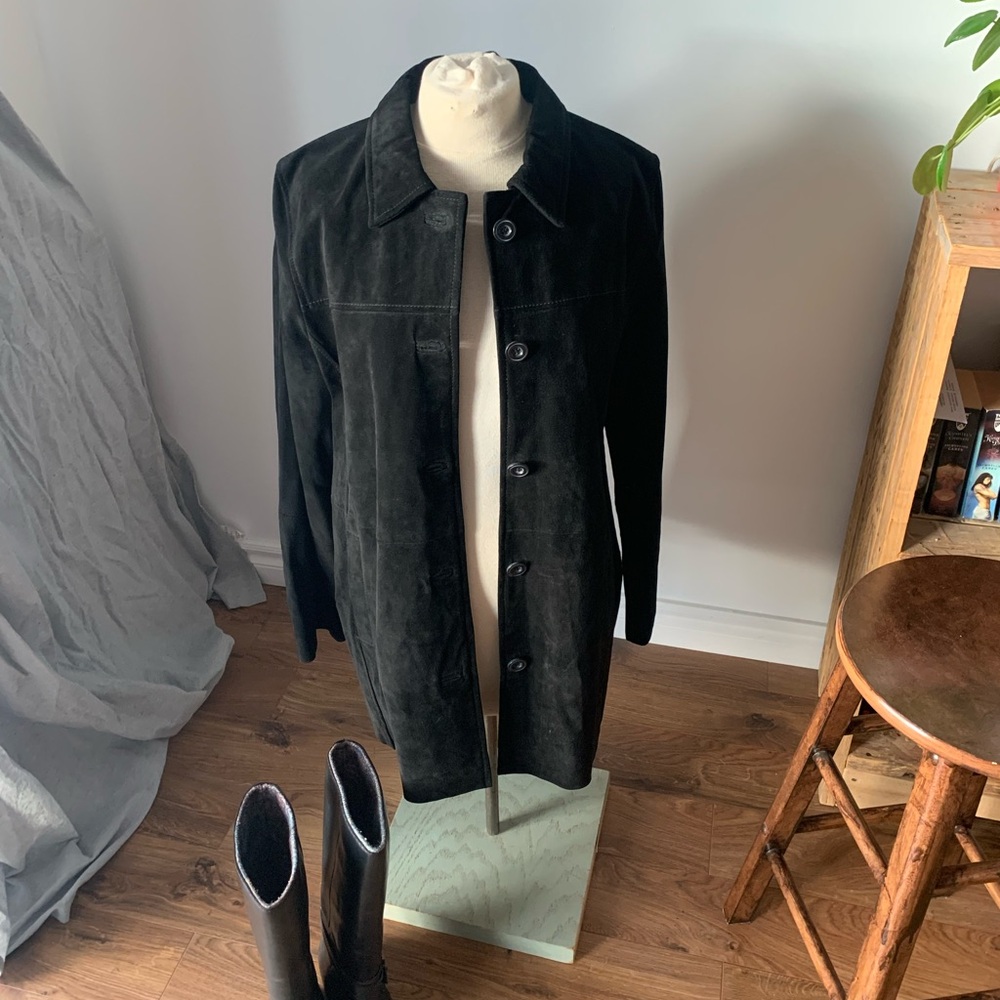 Vintage Black suede Coat